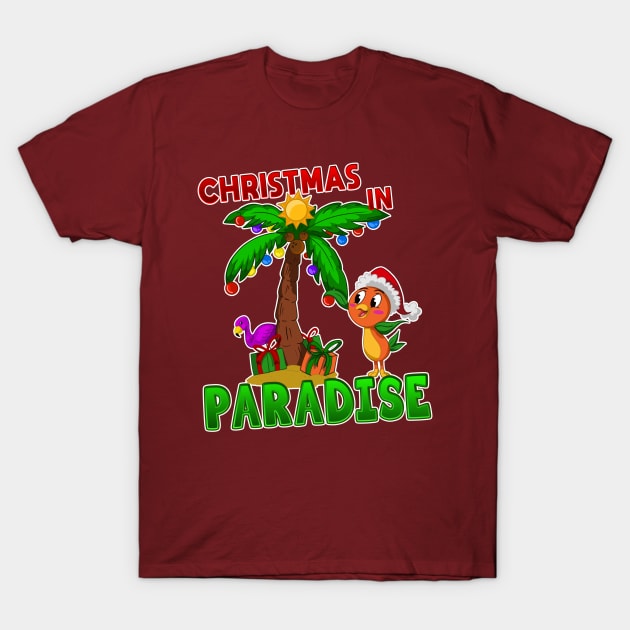 Christmas In Paradise T-Shirt by AttractionsApparel